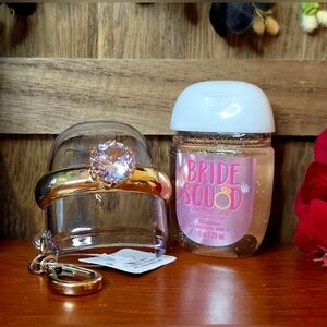 B&BW 💍 Gold Diamond Engagement Ring Pocketbac Holder w/ "Bride Squad" Refill